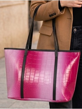 Faux Crocodile Skin Tote Bag 